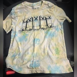 Minecraft Mojang Creepers Tie-Dye T-Shirt Boys M (8)